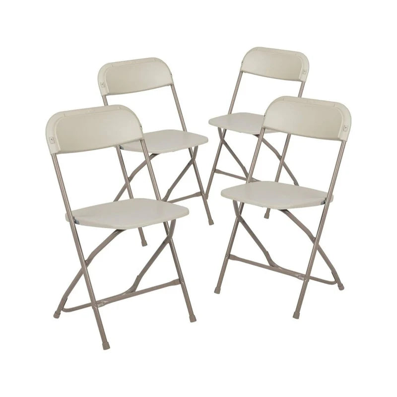 4 Pack Heavy Duty Plastic Folding Chairs