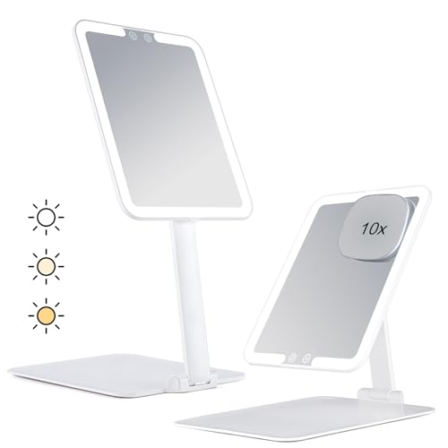 Rechargeable Travel Makeup Mirror with Lights