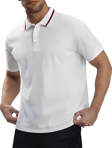 Men's Slim Fit Cotton Stretch Polo Shirt Short Sleeve