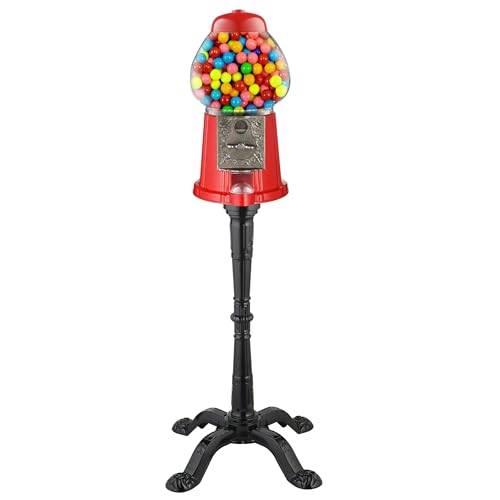 Gumball Machine with Stand and Coin Bank Dispenser
