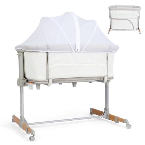 Baby Bassinet Bedside Sleeper Playpen with Mattress
