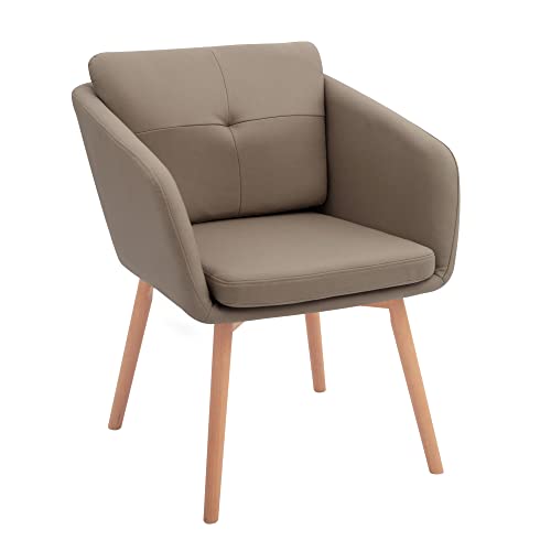 1 Pack Faux Leather Dining Arm Chair Upholstered