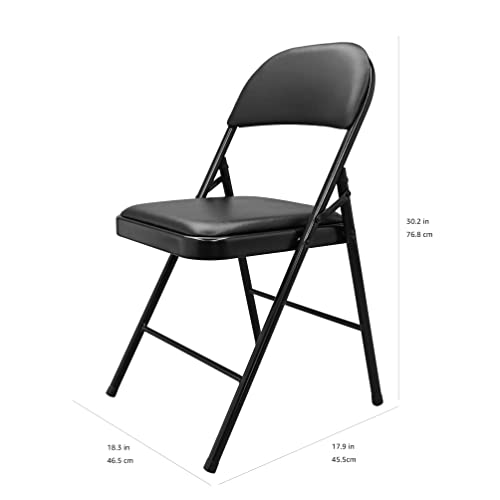 Amazon Basics Folding Metal Chairs, 4-Pack