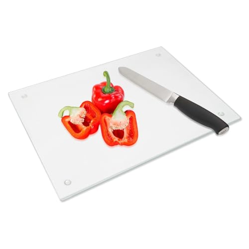 Tempered Glass Cutting Board 10" x 14" Non-Slip