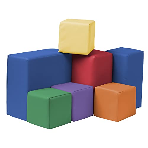 ECR4Kids 7 Piece Foam Toddler Building Blocks Set