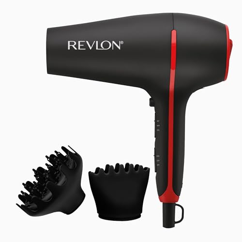 REVLON 1875W Ionic Ceramic Hair Dryer with Diffuser
