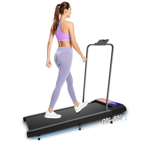 Foldable Walking Pad Treadmill, 2.5HP Compact Incline