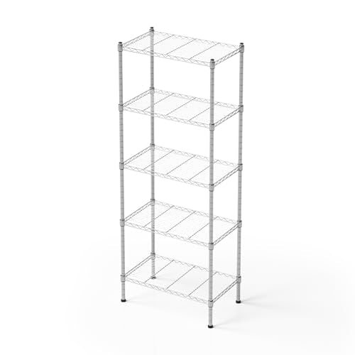 5 Tier Adjustable Metal Shelving Unit for Storage