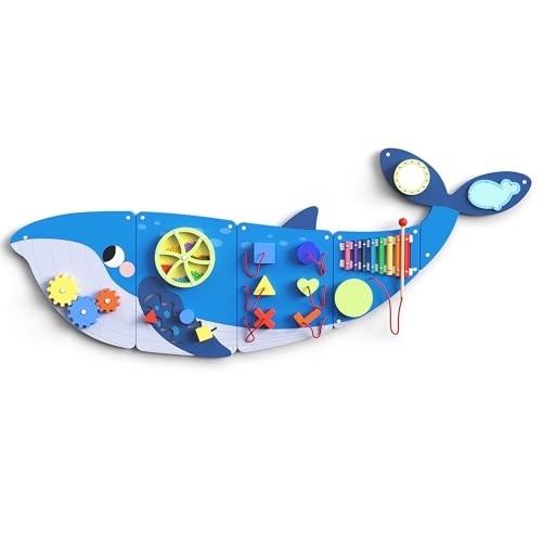 Whale Wall Montessori Sensory Busy Board Activity Center