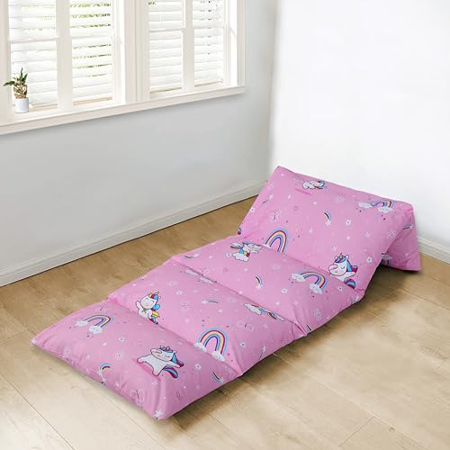Kids Floor Pillow Lounger Cover for Reading and Play