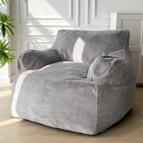 Giant Faux Fur Bean Bag Chair for Adults
