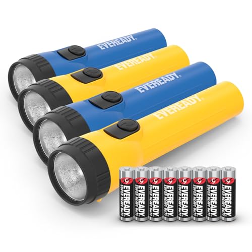 4 Pack Eveready LED Flashlights with Batteries Included