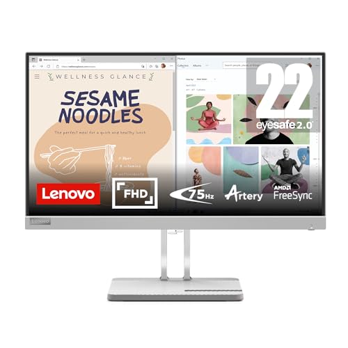 Lenovo 21.45" Full HD Monitor, 75Hz, FreeSync