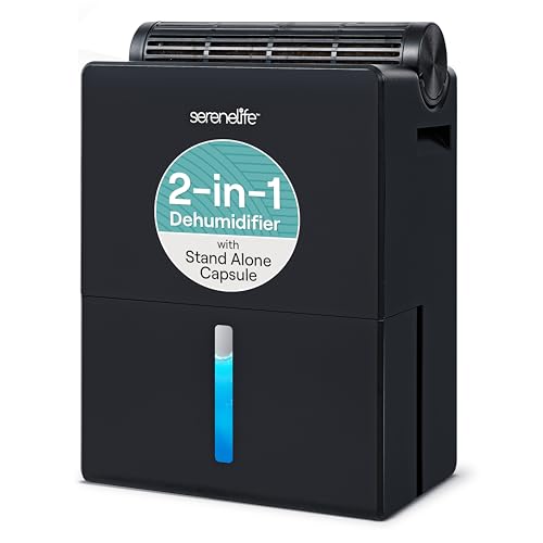 SereneLife Portable Dehumidifier with Timer and Sleep Mode