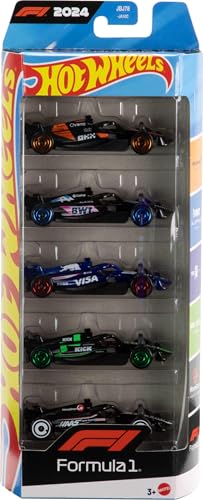 5 Pack Hot Wheels Formula 1 Die-Cast Race Cars
