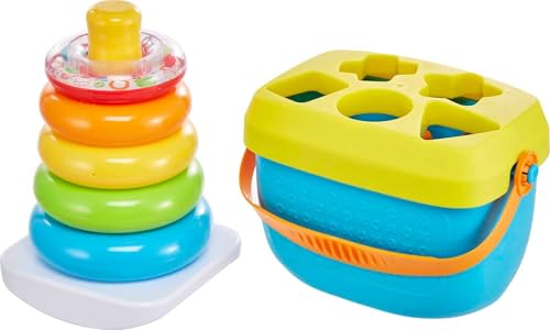Fisher-Price Baby Blocks and Ring Stacking Toy Set
