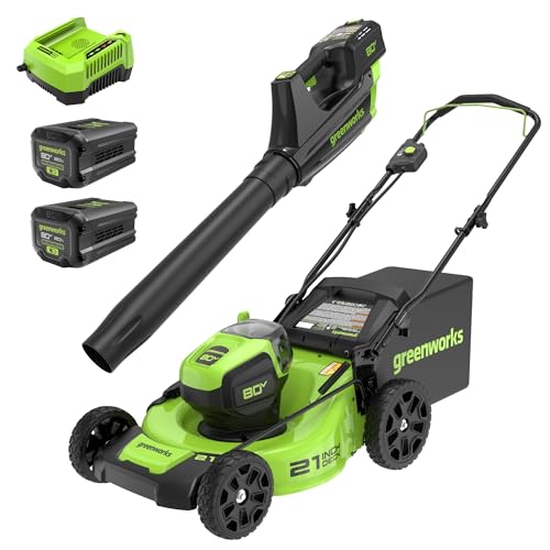 Greenworks 80V Cordless Lawn Mower and Leaf Blower Combo
