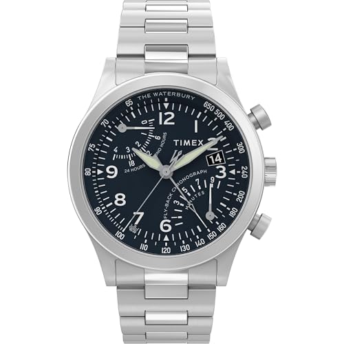 Timex Men's Chronograph Stainless Steel Watch 43mm