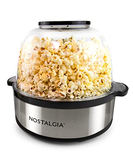 Nostalgia Stirring Popcorn Maker Nonstick with 24 Cup Capacity