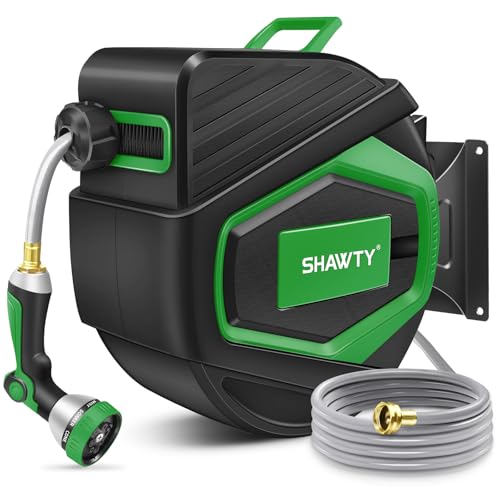 Retractable Garden Hose 100ft with Nozzle, 1/2"