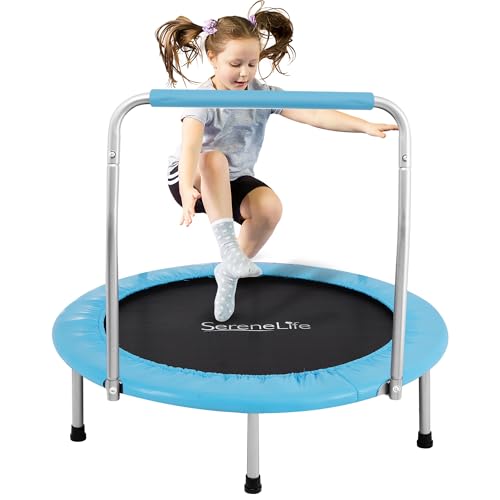 Toddler Trampoline 36 Inch with Foam Handle, Foldable