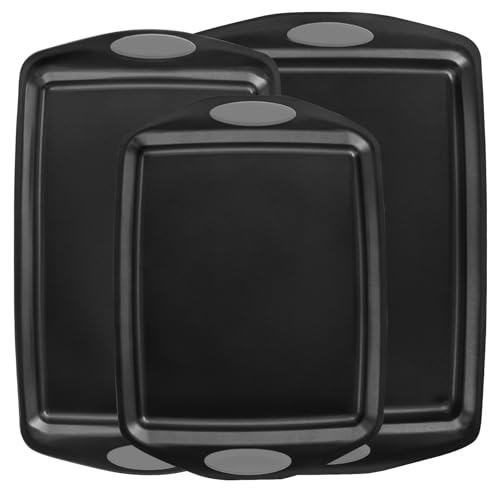 3 Pack Nonstick Baking Sheets Set, Heavy Duty Pans