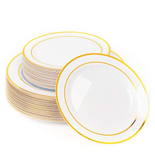 60 Count Heavy Duty Plastic Party Plates Set