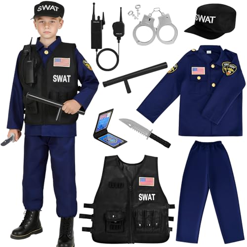 Kids Police Officer Costume with SWAT Vest