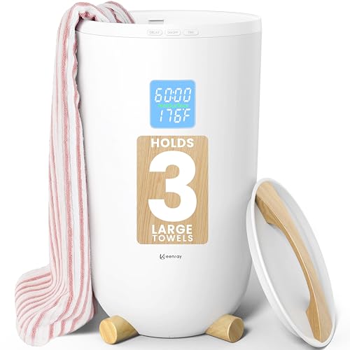 Large Towel Warmer Bucket with LCD Timer Display