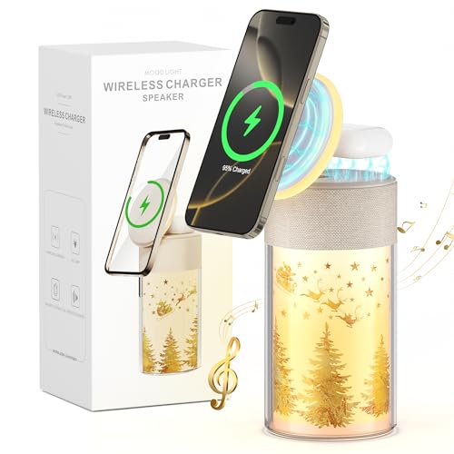 Bluetooth Speaker with 4-in-1 Wireless Charging Station