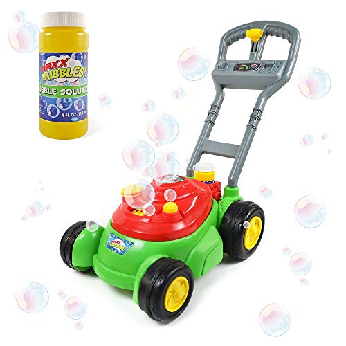 Bubble Lawn Mower Toy for Kids with Solution