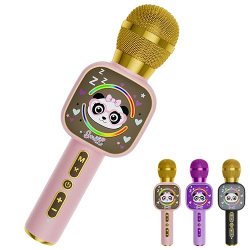 Bluetooth Karaoke Microphone Toy for Kids, Wireless Speaker