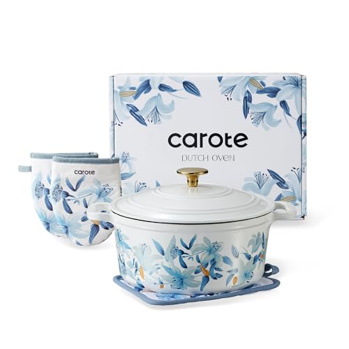 5 QT Enameled Cast Iron Dutch Oven Pot with Lid