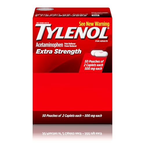 100 Caplets Tylenol Extra Strength Pain Reliever Fever Reducer