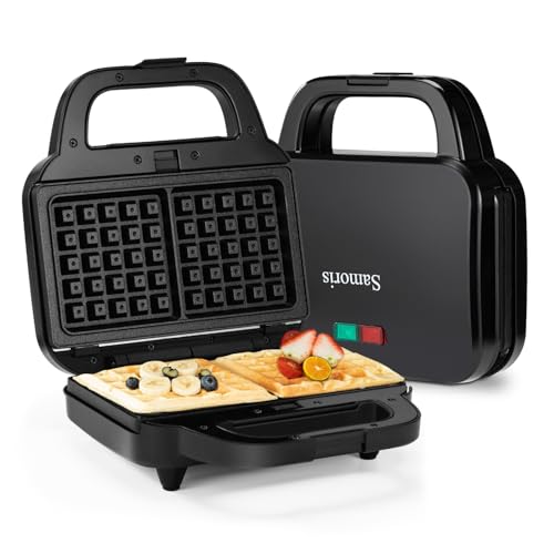 Electric Belgian Waffle Maker, 8 Inch Non-Stick Plates