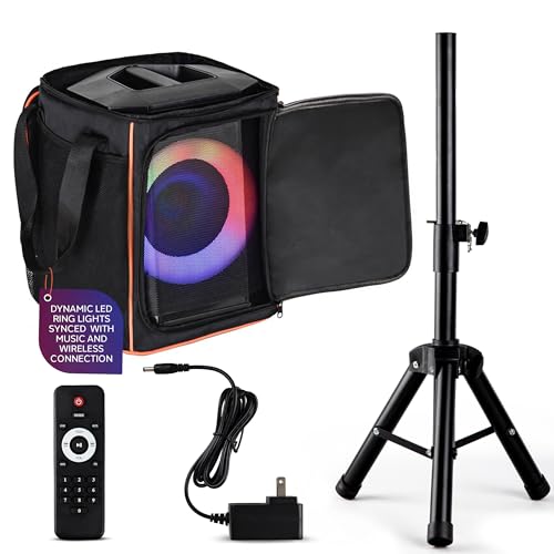 Portable Bluetooth Speaker 8" Woofer, TWS, Rechargeable, Mic