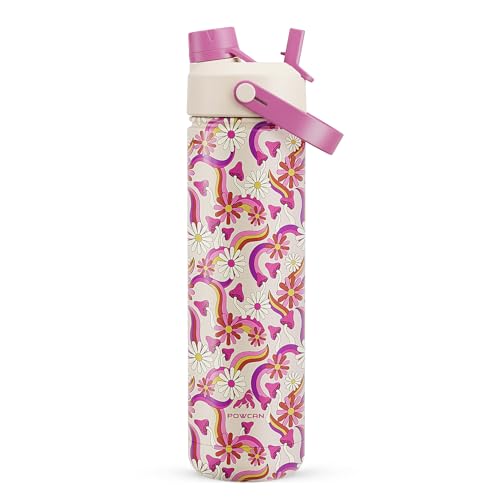 26 oz Insulated Stainless Steel Water Bottle with Straw