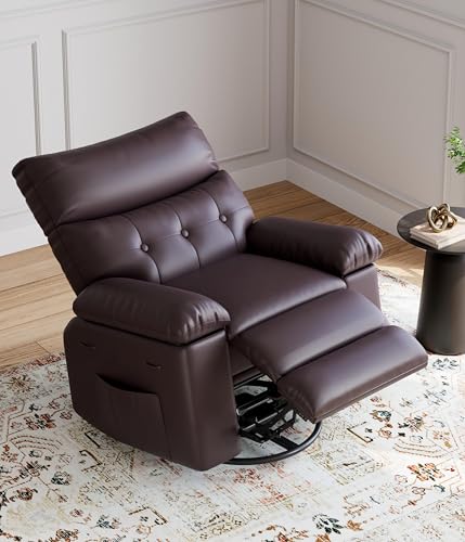 Oversized Wide Swivel Recliner Chair for Adults