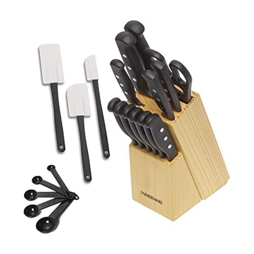 Farberware 22-Piece Knife Block Set with Kitchen Tools