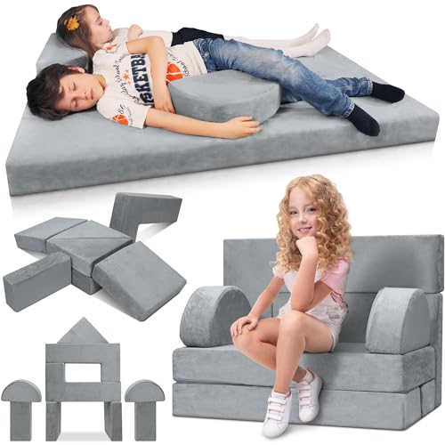11 Piece Modular Kids Play Couch and Sofa Set