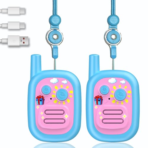 2 Pack Kids Walkie Talkies Rechargeable Long Range