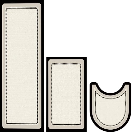 3 Pack Ultra Thin Non-Slip Quick Dry Bath Mats
