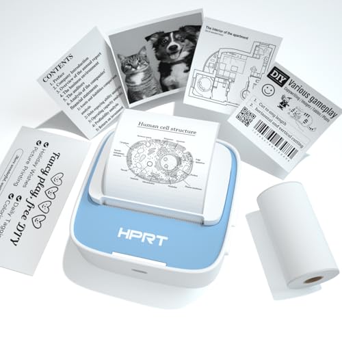 Mini Bluetooth Portable Thermal Printer, Sticker Maker, 1 Roll