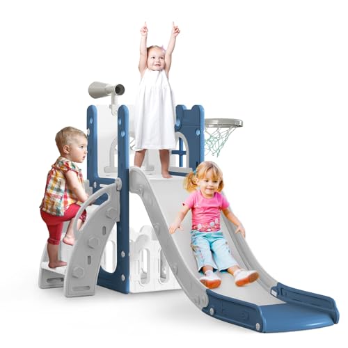 6-in-1 Toddler Slide Indoor Outdoor Playset