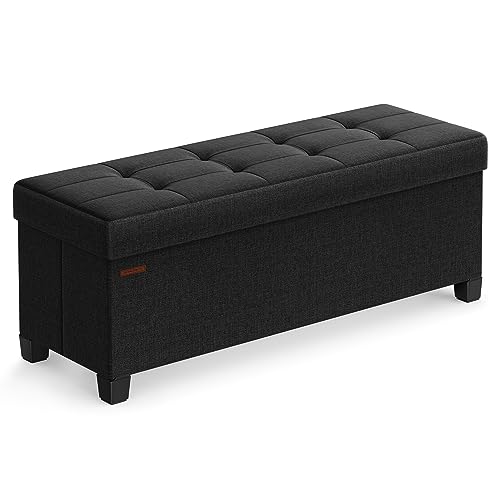 SONGMICS Storage Ottoman Bench with Foldable Design, 43"