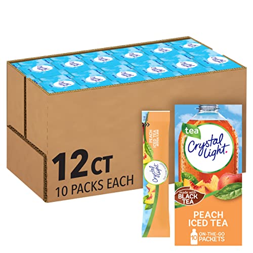 12 Pack Crystal Light Peach Iced Tea Drink Mix