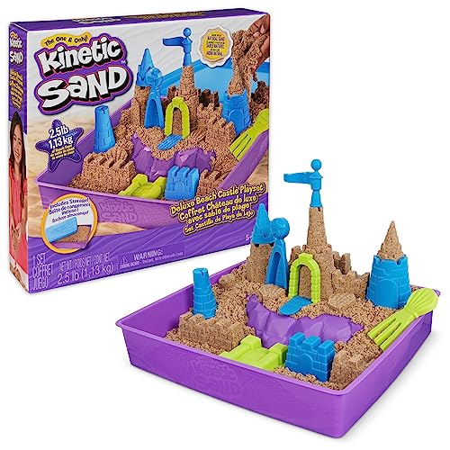 Kinetic Sand Beach Castle Playset with Sand and Molds