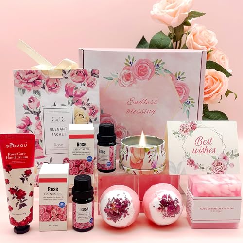 Spa Gift Set for Women, Self Care Bath Box
