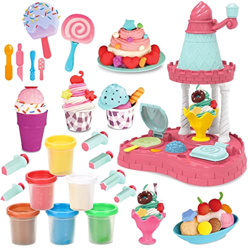 Ice Cream Maker Playset Pretend Kitchen Dough Toys