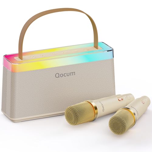 Kids Karaoke Machine with 2 Wireless Microphones, Speakers